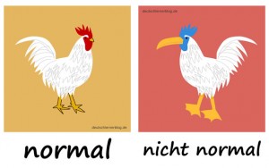 normal - nicht normal - Adjektive - Gegensatzpaare